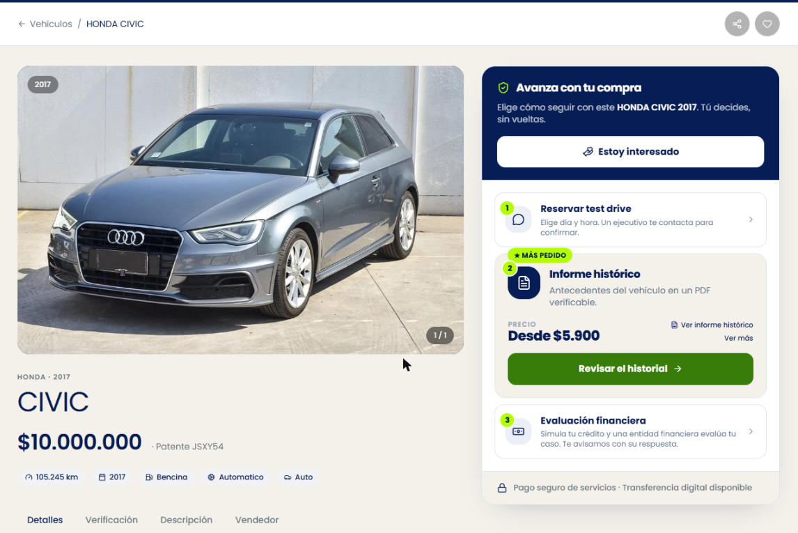 Ficha del vehículo